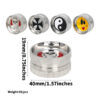 40mm Two-layer Zinc Alloy Herb Grinder