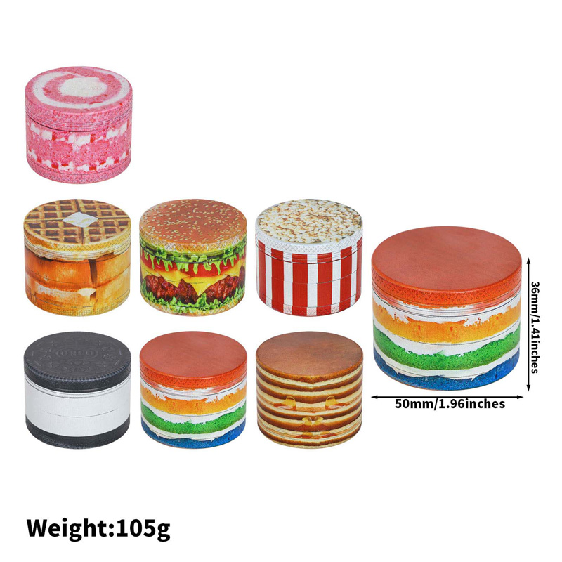 50mm Full Printing Zinc Alloy Herb Grinder