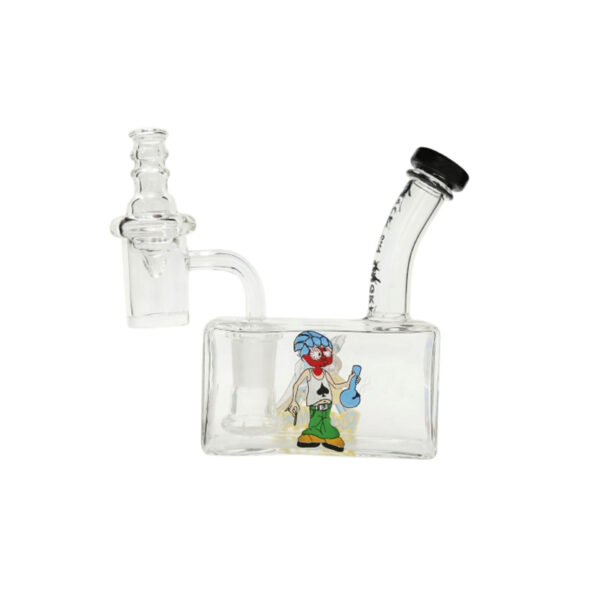 Rectangle Dab Rig Glass Bong