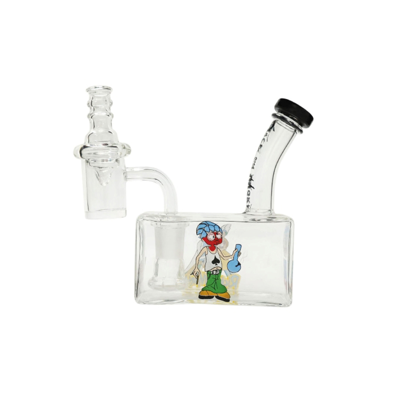 Rectangle Dab Rig Glass Bong