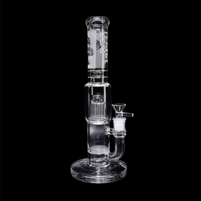 Transparent Straight Long Glass Bong