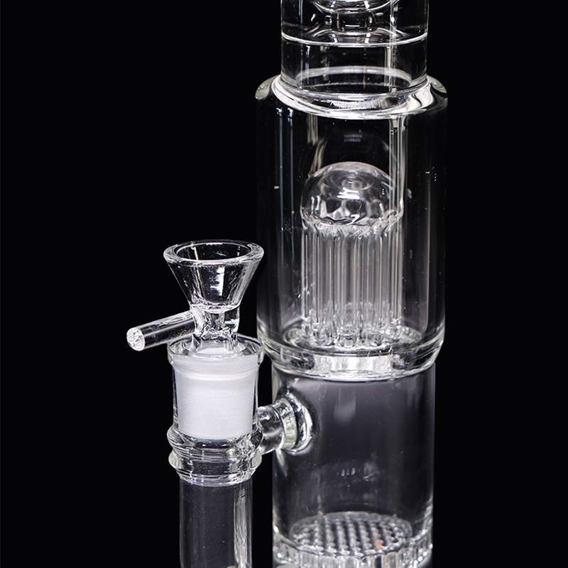 Transparent Straight Long Glass Bong