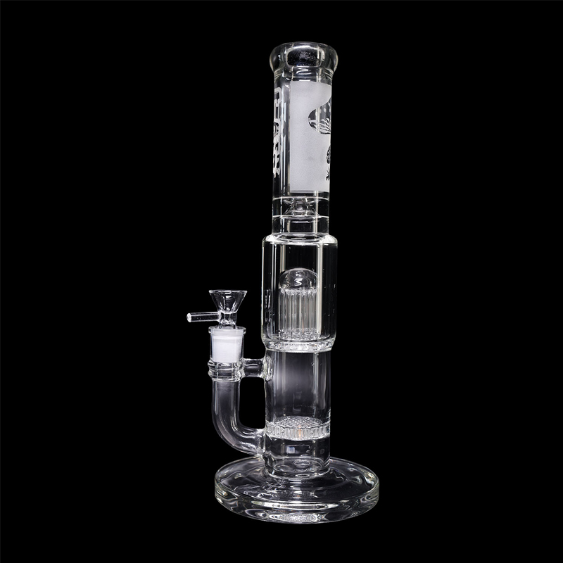 Transparent Straight Long Glass Bong