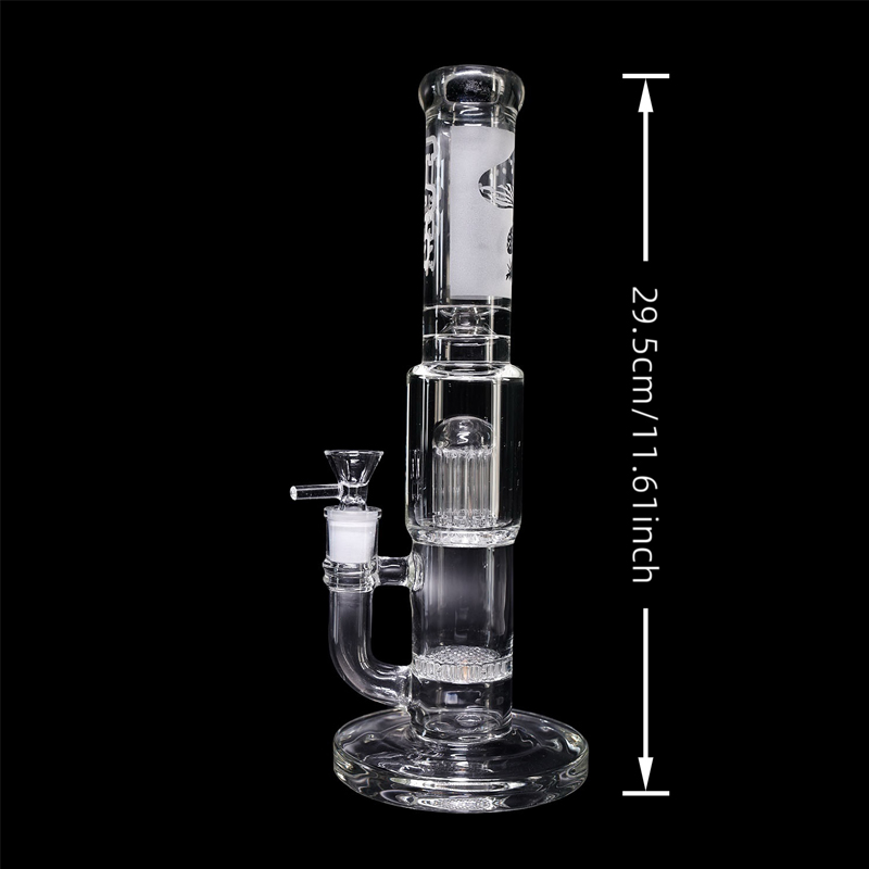Transparent Straight Long Glass Bong