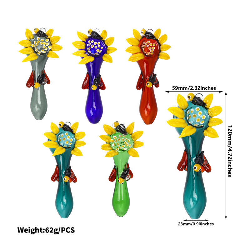 Sunflower Glass Hand Pipe
