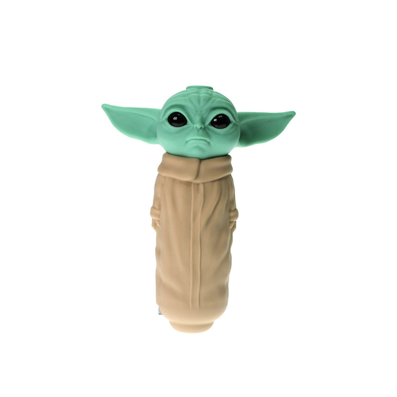 Yoda Baby Star Wars Silicone Hand Pipe with Glass Bowl