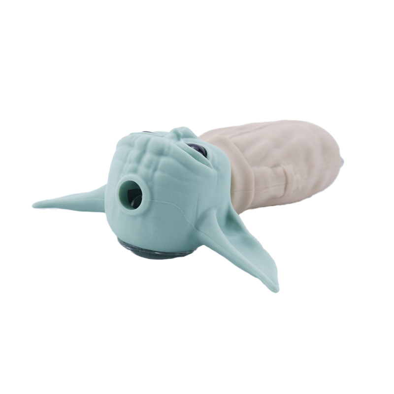 Yoda Baby Star Wars Silicone Hand Pipe with Glass Bowl